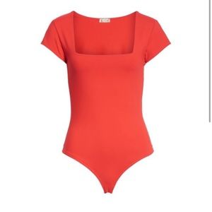 FREE PEOPLE SQUARE NECK bodysuit